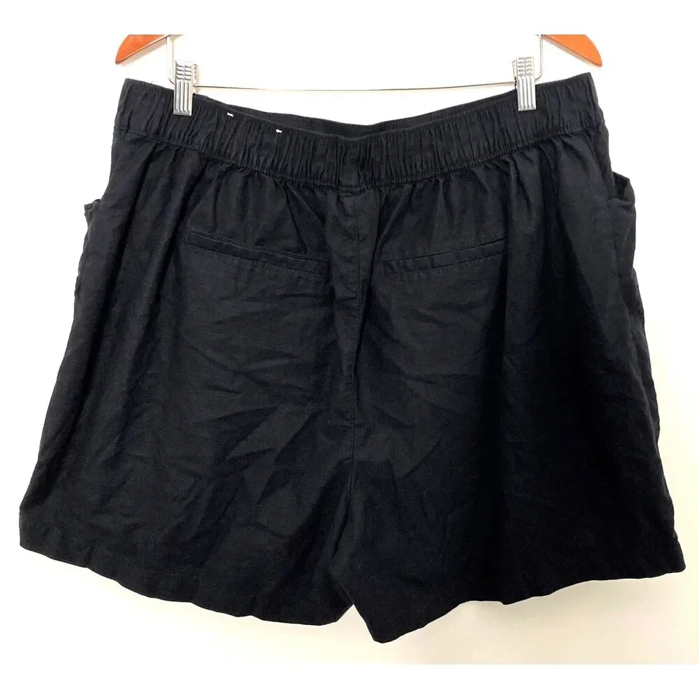 Lane Bryant The Softest Short Cotton Blend Black Pull On Drawstring Sz 18/20 - Picture 3 of 9